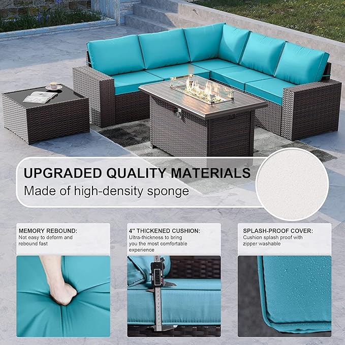Kullavik 7 Pieces Outdoor Patio Furniture Set - Image 2