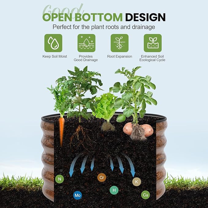 G GOOD GAIN Round Raised Garden Bed - Image 5