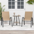 Patio Chairs Set of 2, Outdoor Dining Chairs Stackable by furniture