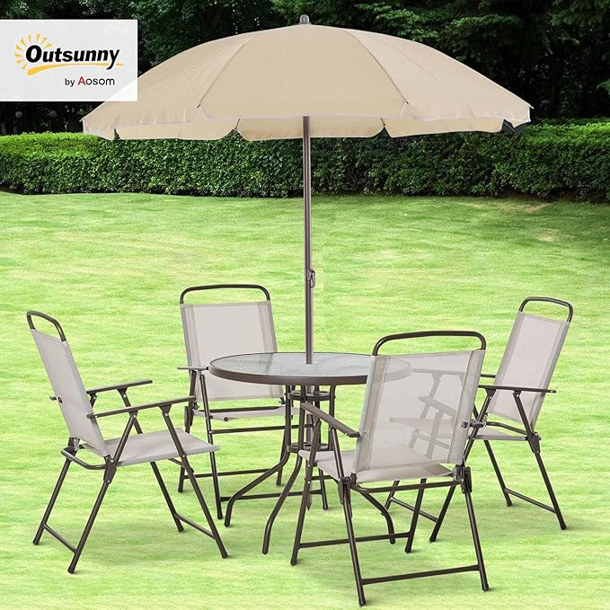 Outsunny 6 Piece Patio Dining Set - Image 2