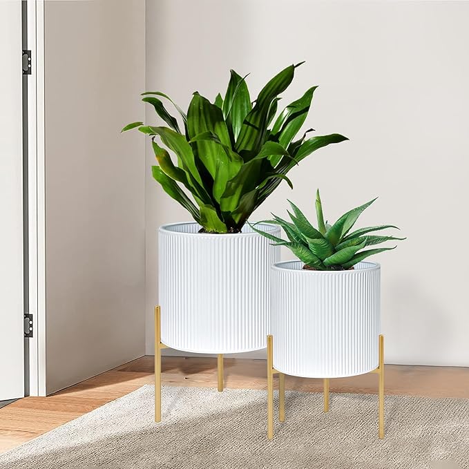 ARNIS Modern Plant Pots, Large Size Metal Pots by ARNIS