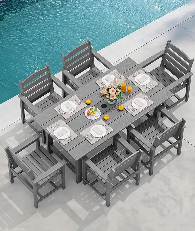 SERWALL 8-Piece Patio Dining Sets - Image 8