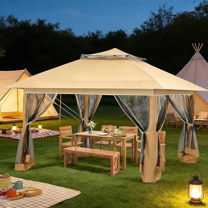 ECOTOUGE Canopy Tent with Sidewalls Instant Shelter Canopy with Carrying Roller by ECOTOUGE