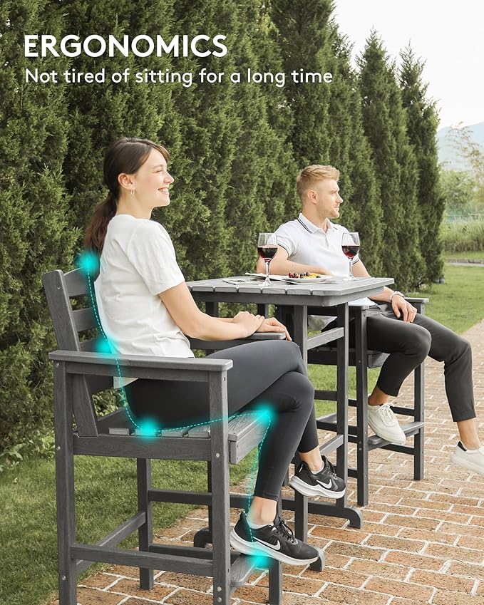 SERWALL 6 Pieces Outdoor Patio Bar Set - Image 6