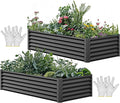 YITAHOME 72x36x18 in 2pcs Galvanized Raised Garden Bed Kit, Large Metal Planter by YITAHOME