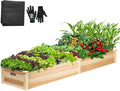 VIVOSUN 8×2Ft Wooden Raised Garden Bed, Outdoor Wood Planter Box by VIVOSUN