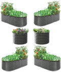 A ANLEOLIFE 6-Pack 6X3X2ft & 3x3x2ft Deep Root Galvanized Raised Garden Beds by AAnleolife