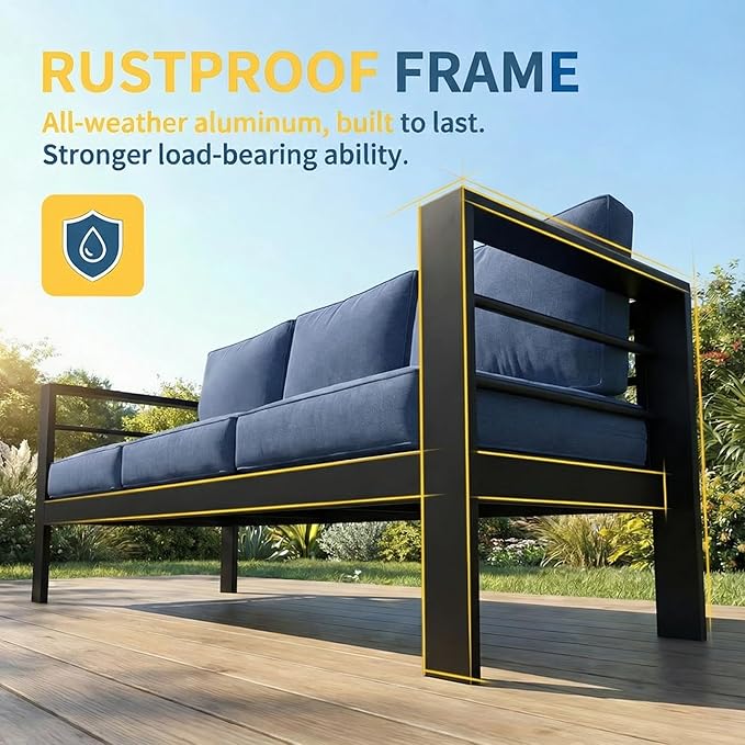 Solaste Aluminum Patio Furniture Set - Image 4