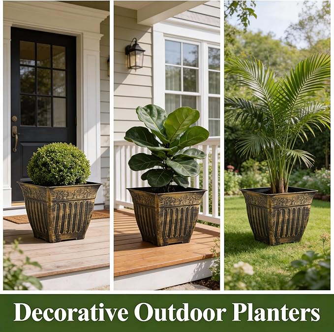 14 Inch Vintage Square Planter - Image 7