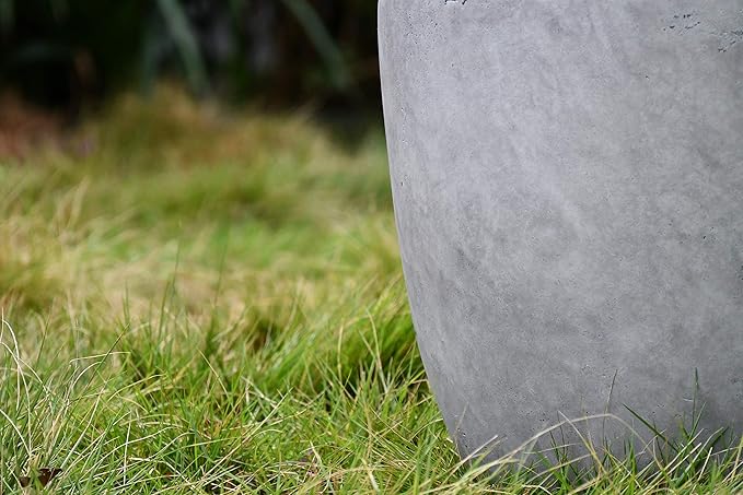 Kante 14 Inch Dia Round Concrete Planter, Indoor Outdoor Large Plant Pot - Image 23