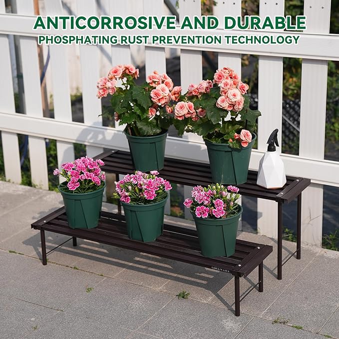 Metal Plant Stand, Rust-proof Aluminum Flower Pot Stand, Heavy Duty Planter - Image 2