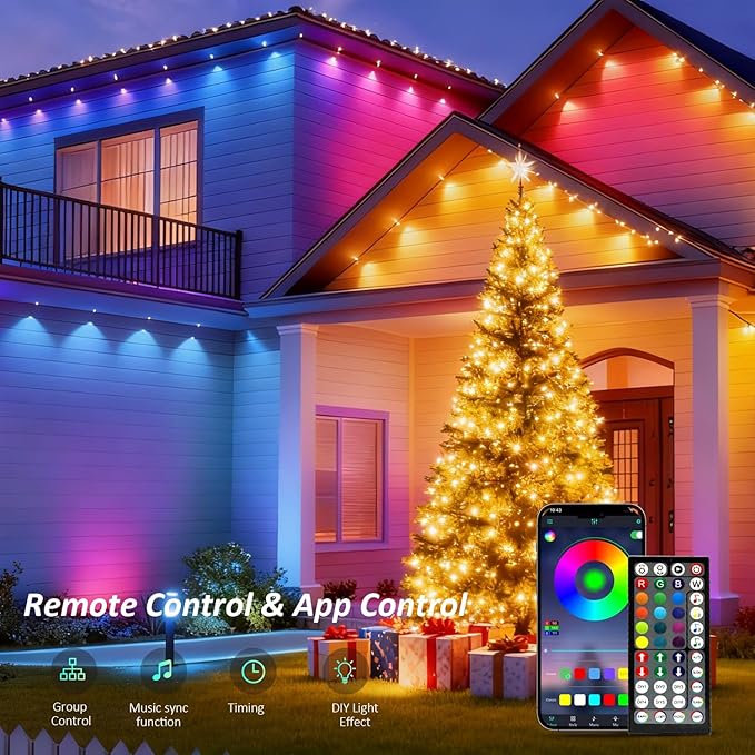 300FT Permanent Outdoor Lights, RGB LED Eaves Lights - Image 5