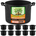 10 Pack 3 Gallon Grow Bags, Thickened Nonwoven Fabric Planter Pots by Unknown
