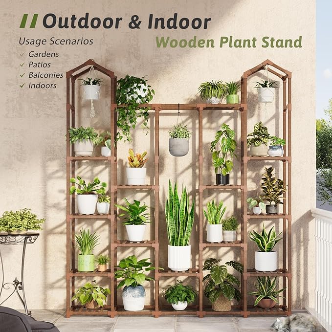 Large Plant Stand Indoor Plant Stands Outdoor Tall Plant Shelf - Image 2
