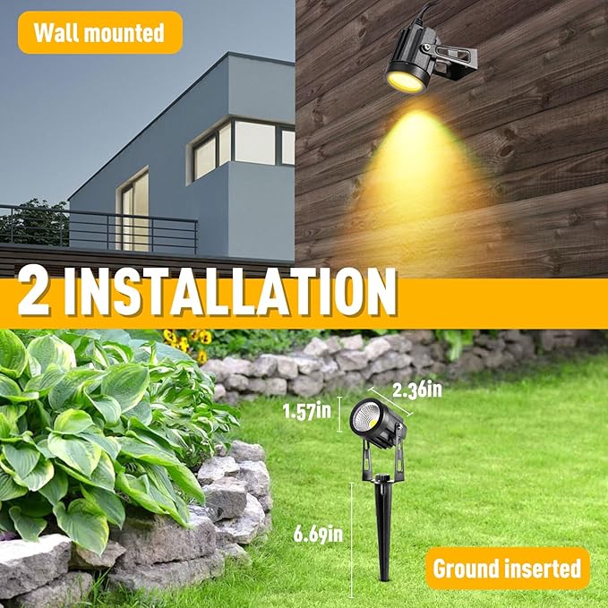 ECOWHO Low Voltage Landscape Lighting, 12V Outdoor Landscape Lights LED Spot - Image 5
