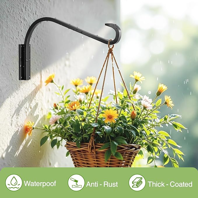 12 Inch 4 Pack Plant Hangers for Indoor/Outdoor Wall Mount - Image 4