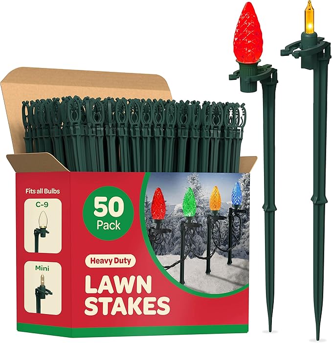 Christmas Light Yard Stakes Outdoor Light Stakes by Sewanta