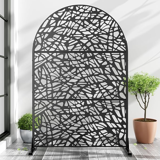 Casaphoria 72" H x 47" W Arched Metal Privacy Screen by Casaphoria