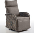 Belord Dual-Adjust Outdoor Swivel Recliner Chair – Wicker Reclining Patio Chair by Belord