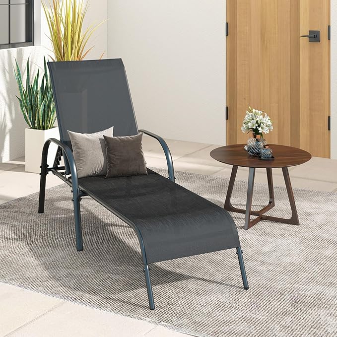 Giantex Patio Lounge Chair, Outdoor Chaise Lounge - Image 7