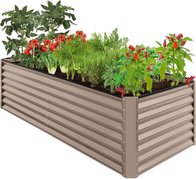 Best Choice Products 8x4x2ft Outdoor Metal Raised Garden Bed, Deep Root Planter by BestChoiceProducts