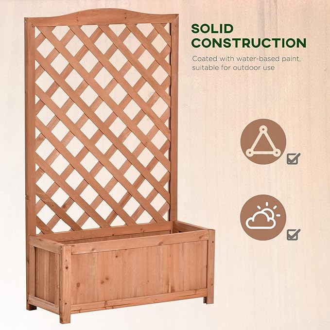 Outsunny Wooden Raised Garden Bed - Image 6