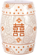 JONATHAN Y TBL1013D Double Happiness 18" Chinoiserie Ceramic Drum by JONATHANY