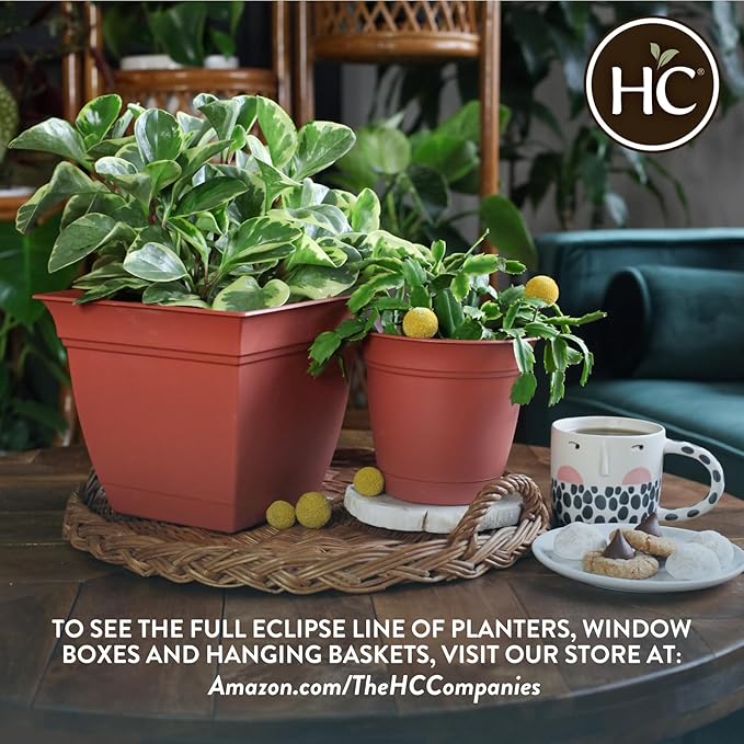 The HC Companies 8 Inch Eclipse Round Planter Pots - Image 5