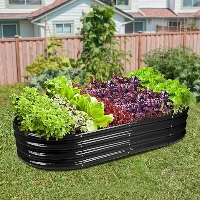 Raised Garden Bed Galvanized Planter Box Outdoor, Rot-Resistant Metal Garden - Image 6