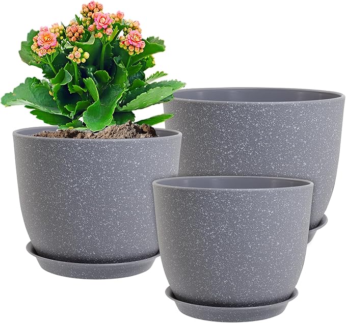 Flower Pots 9/8/7.5inch, Plant Pots by WSMKSZ