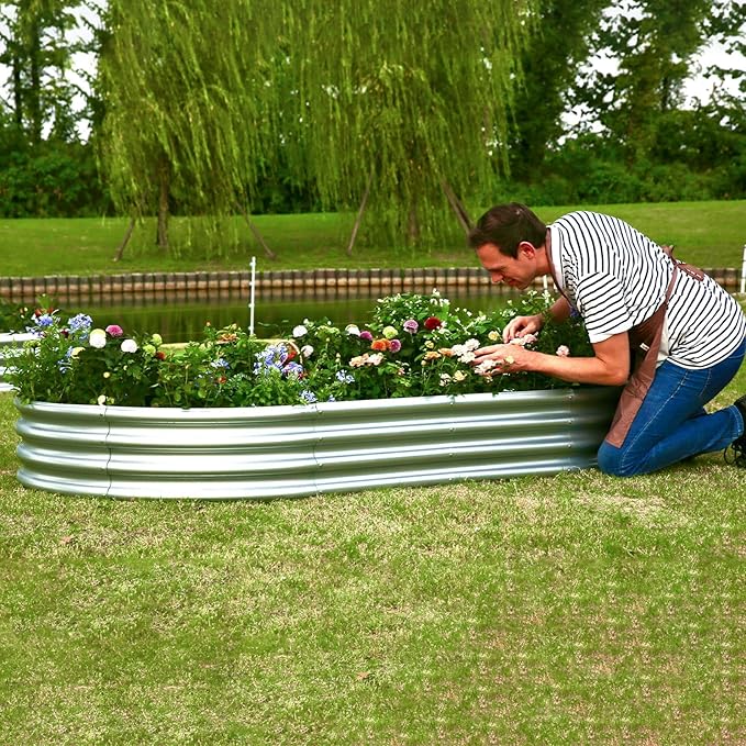 6×3×1 ft Raised Garden Bed, Easy Assembly Galvanized Planter Box - Image 2