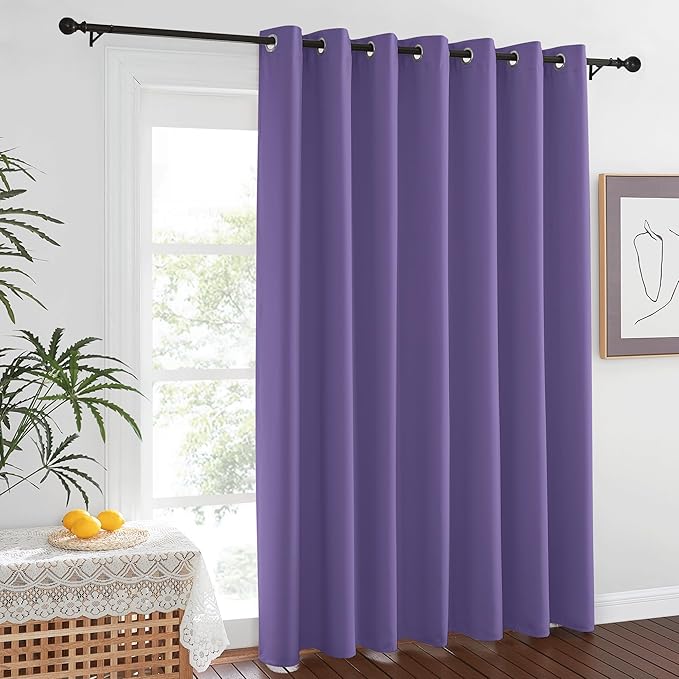 NICETOWN Blackout Lilac Purple Curtain 84 inches Long, Energy Saving Thermal by NICETOWN