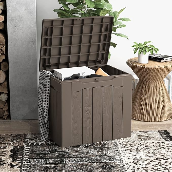 Patiowell 30 Gallon Resin Deck Box, Outdoor Storage Box - Image 2