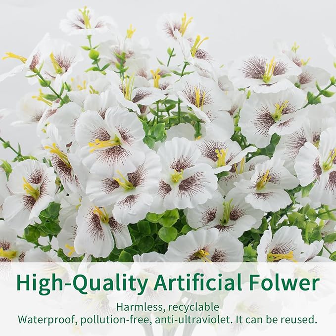 12 Bundles Artificial Pansy Flowers - Image 7
