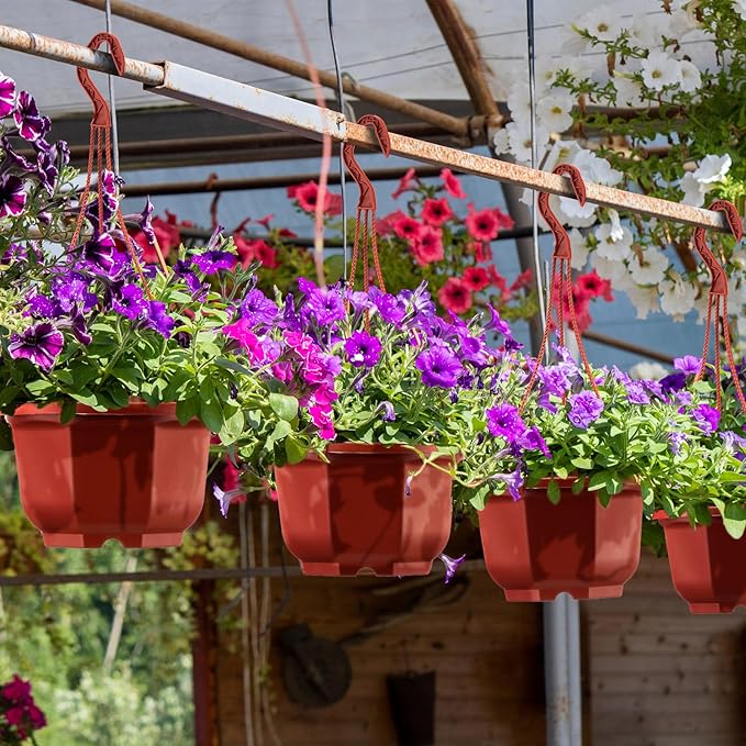 Roshtia 50 Pcs 5.9 inch Plastic Hanging Plant Pots - Image 5