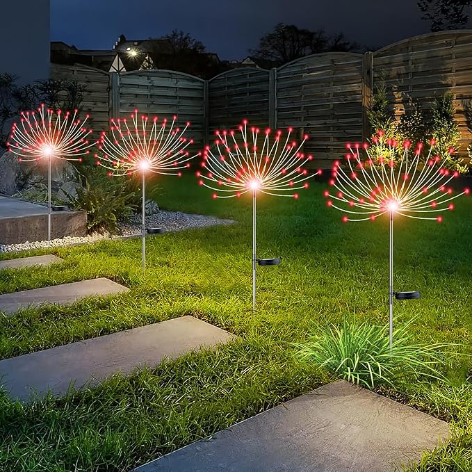 YOTOZU 4 PCS Solar Firework Light, Outdoor Solar Garden Decorative Lights 120 by YOTOZU
