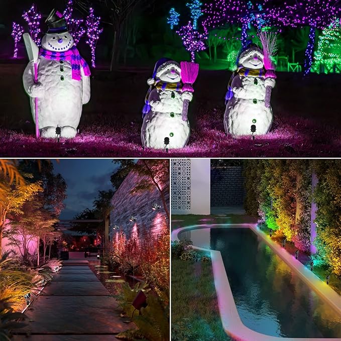 Outdoor Landscape Lighting, 6 Pack RGB Outdoor Spot Lights - Image 6