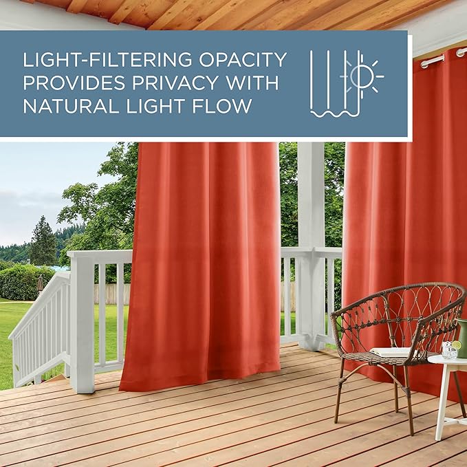 TOWN & COUNTRY BASICS Cabana Solid Heavyweight Indoor Outdoor Curtains - Image 9