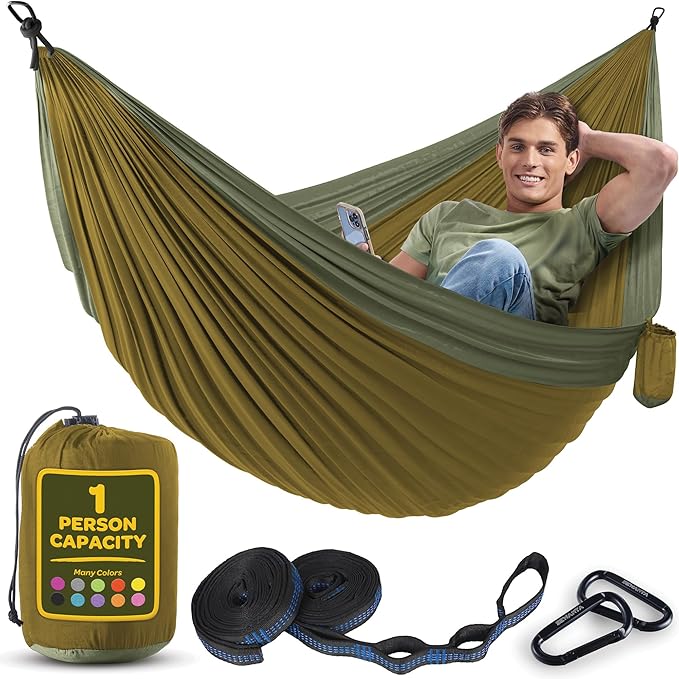 Durable Hammock 400 lb Capacity, Nylon Camping Hammock Chair by Sewanta