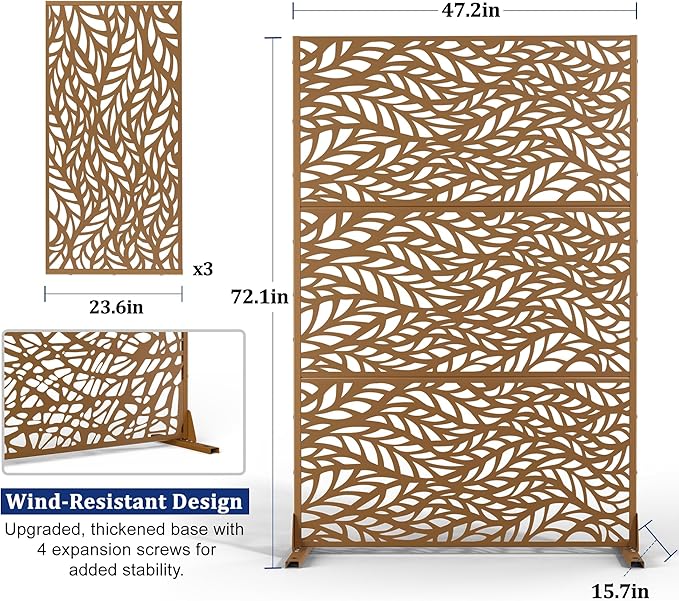 Outdoor Privacy Screen, Freestanding Privacy Fence Panels - Image 2