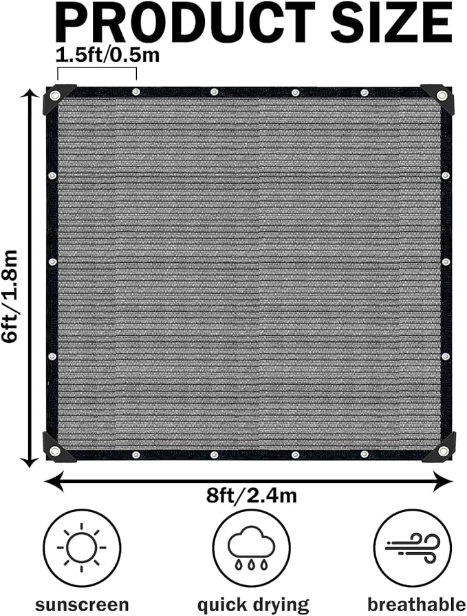 Grey Sun Shade Cloth, Pergola Shade Cover - Image 2
