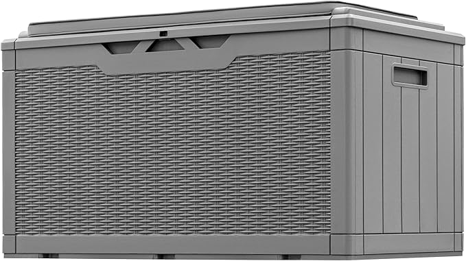 Greesum 100 Gallon Resin Deck Box Large Outdoor Storage by BuynowfromGreesum