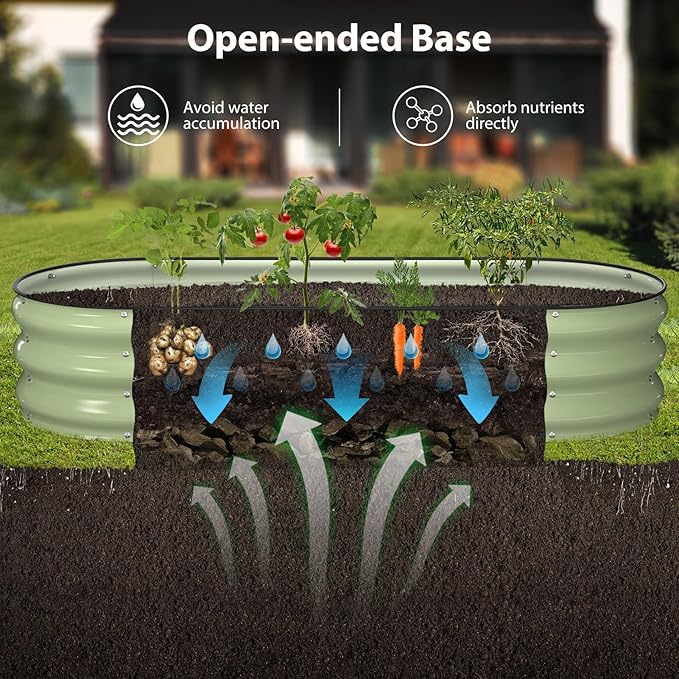 Raised Garden Bed Kit, Large Metal Raised Beds - Image 4