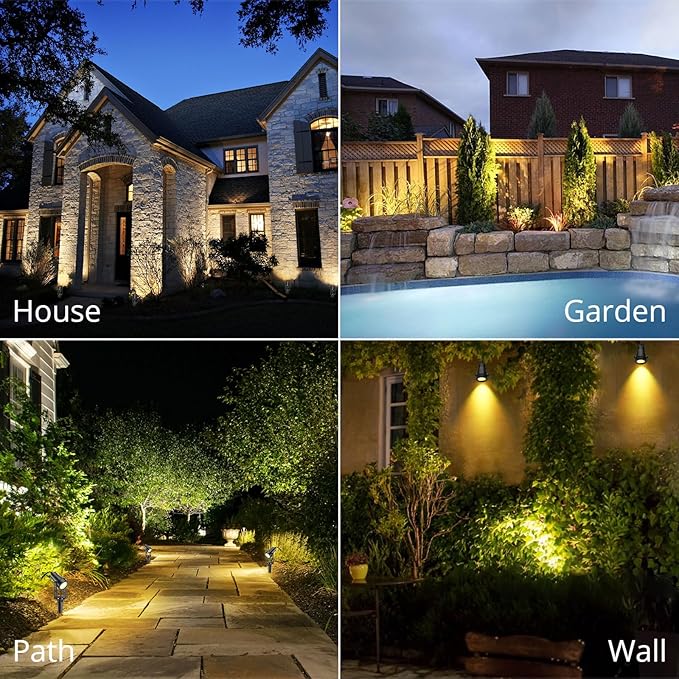 B-right Solar Spot Lights Outdoor, 8 Modes IP65 Waterproof Solar Powered Garden - Image 8