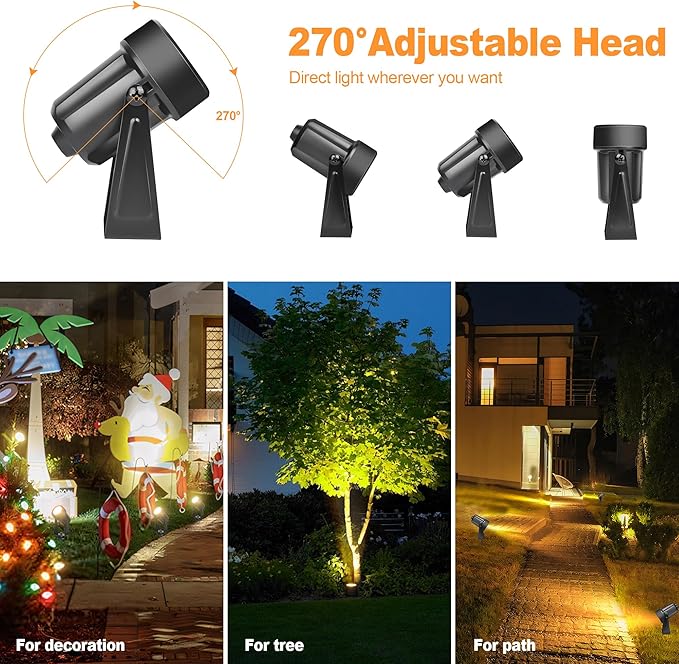 85.3FT LED Outdoor Landscape Spot Light Low Voltage, 24W Wired Uplight - Image 7