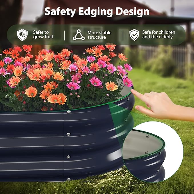 Raised Garden Bed Kit, Large Metal Raised Beds - Image 3