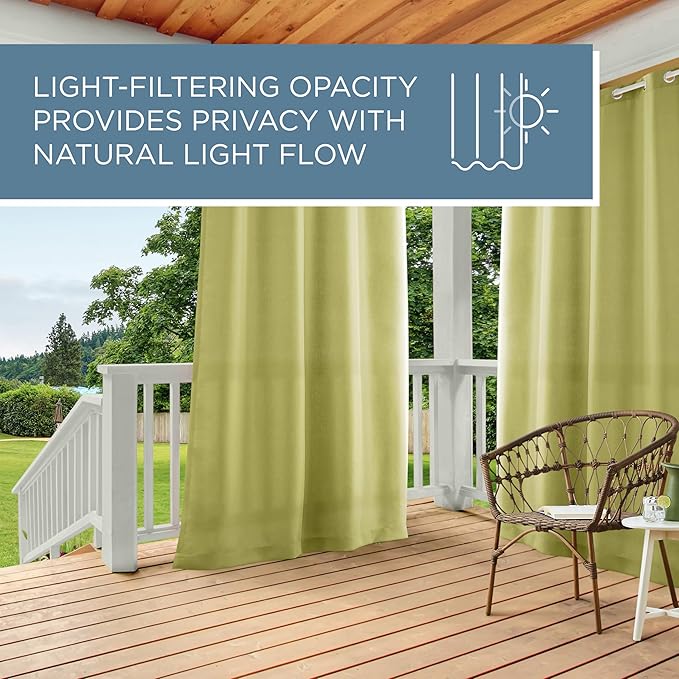 TOWN & COUNTRY BASICS Cabana Solid Heavyweight Indoor Outdoor Curtains - Image 8