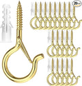PlusRoc 20 Pack Ceiling Hooks for Hanging Plants Outdoor String Lights Heavy by PlusRoc