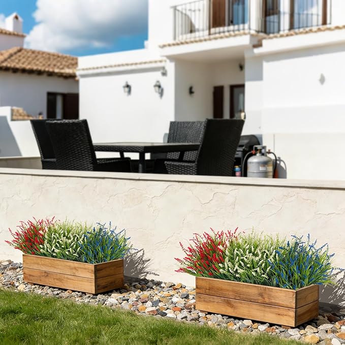 Artificial Faux Plants for Outdoor Spring Decoration, Fake Flowers Shrubs UV - Image 6