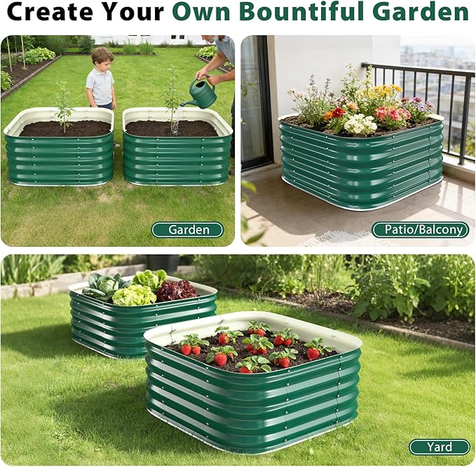 Galvanized Raised Garden Bed Outdoor, Gardening Beds - Image 2